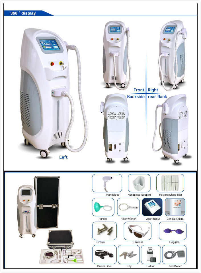 808nm Laser Diode Laser Hair Removal Beauty Equipment Km600d