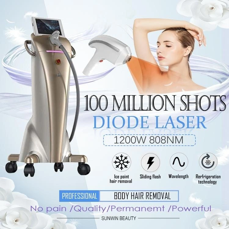 100 Millions Shots Painless Hair Removal Laser Machine Diode Laser 808 Ce Approval
