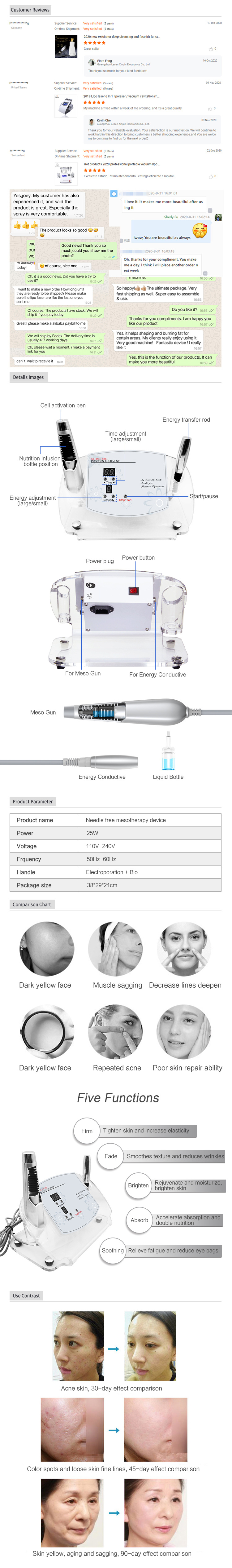 Beauty Tools Portable No Needle Mesotherapy Beauty Equipment