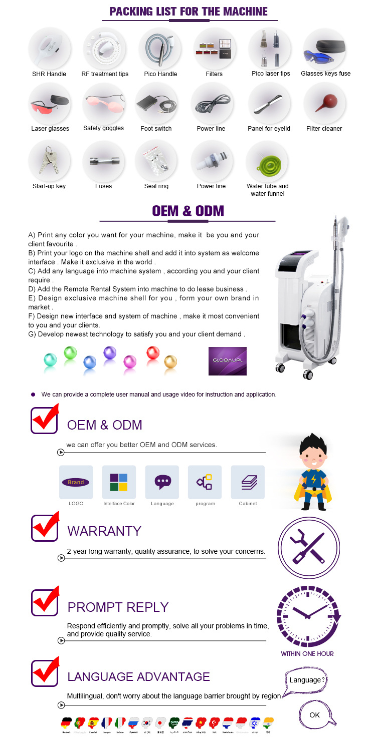 Salon Used Shr IPL Elight Hair Removal Equipment