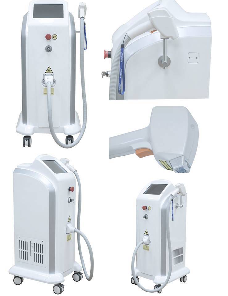 Painless 808nm Diode Laser Hair Removal Beauty Machine, Triple Wavelength Diode Laser 755nm 808nm 1064nm