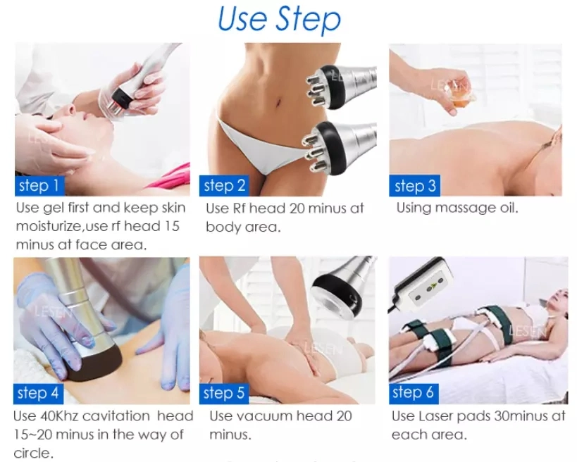 Best Lipo Laser Machine Ultrasonic Liposuction Cavitation RF Machine for Body Slimming