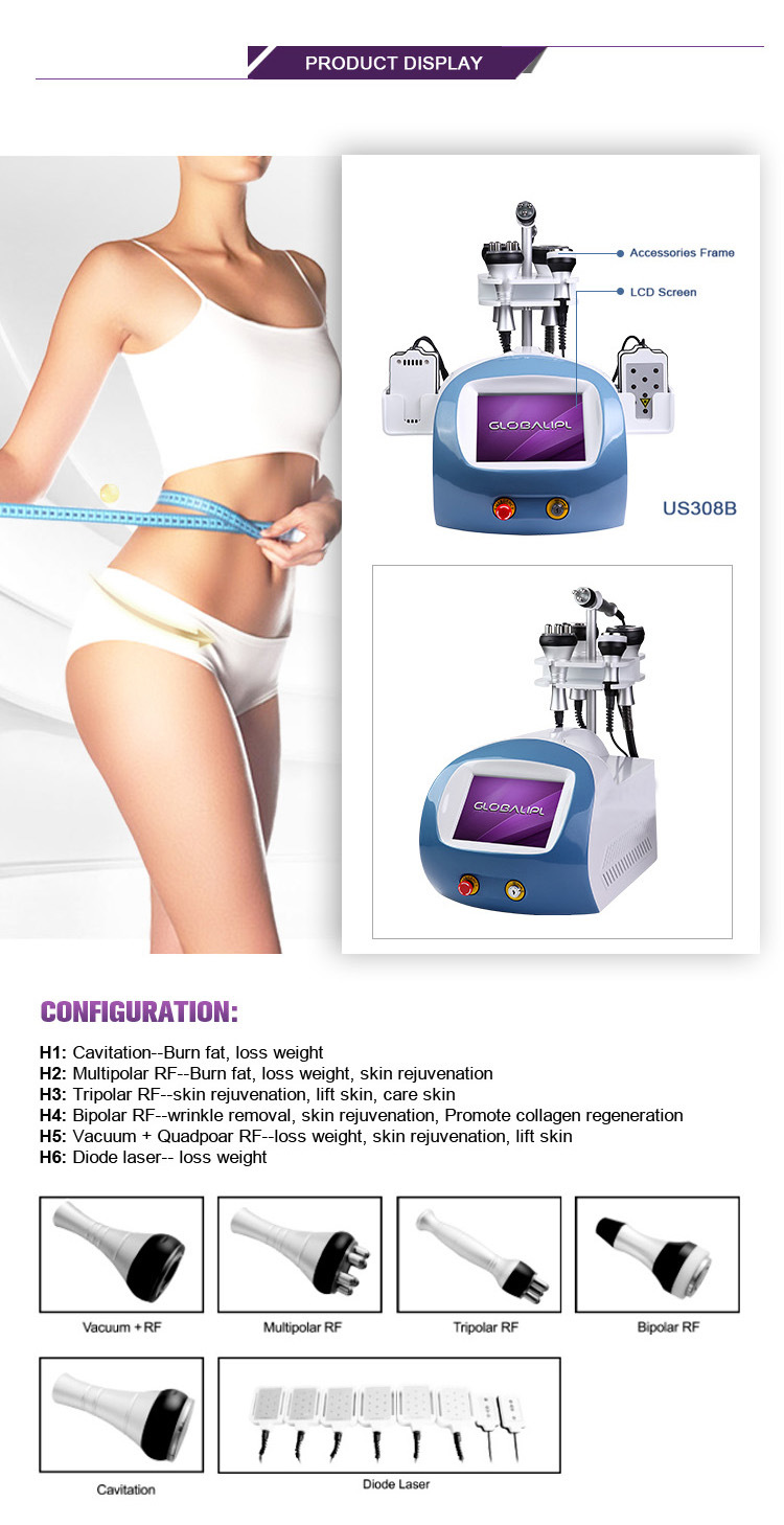 Facial Skin Beauty Lipo Cavitation Machine RF Slimming Machine