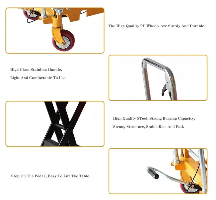 Tuhe Export Hot Sale High Quality Multifunctional Manual Scissor Lift Table