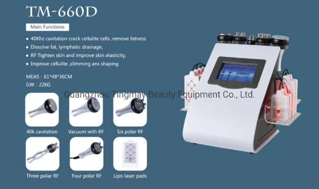 OEM 6 in 1 Vacuum RF Cavitation Slimming Machine Lipo Laser Machine