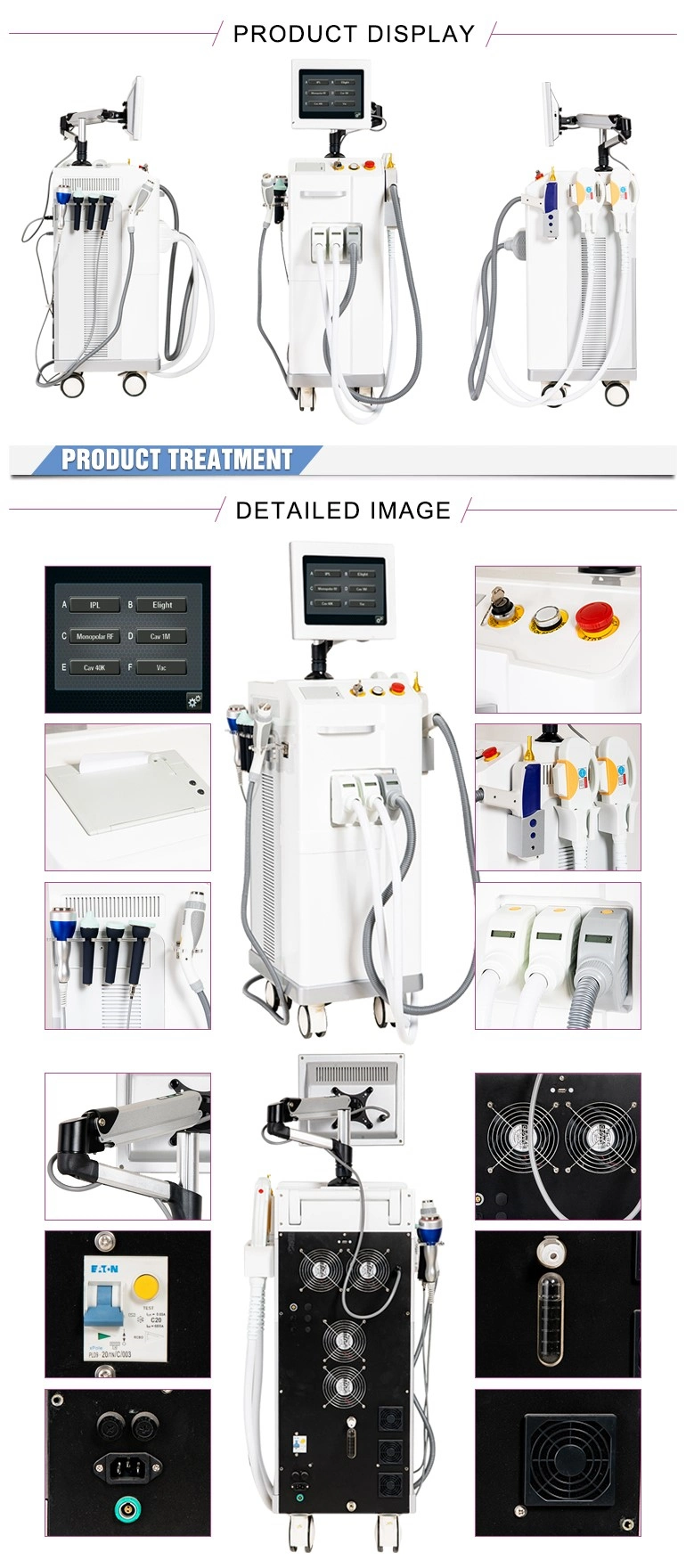 E-Light IPL RF ND YAG Laser Multifunction Machine