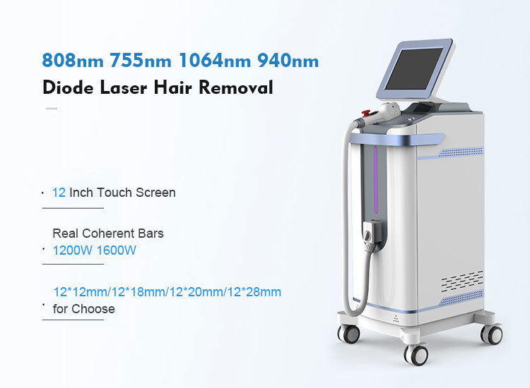 Four Wavelength 755nm 808nm 1064nm 940nm Diode Laser Hair Removal Machine