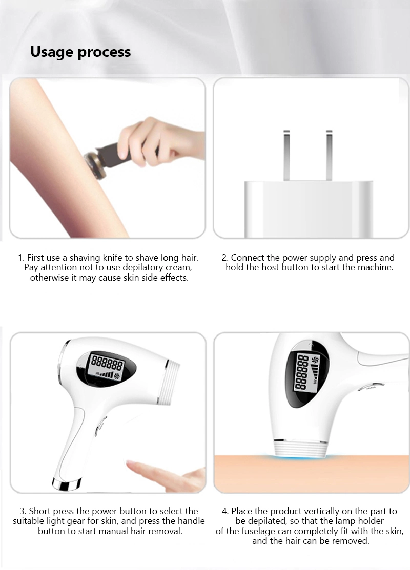 Portable Laser Permanent Removal and Skin Rejuvenation IPL Hair Removal Device