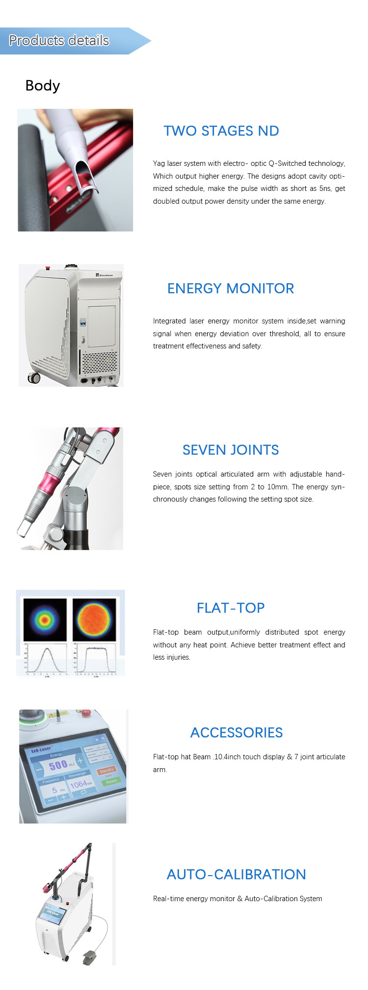 Q-Switch ND YAG Laser Laser Price/ Tattoo Removal Machine 1064 ND YAG 532 Tattoo Removal YAG Laser