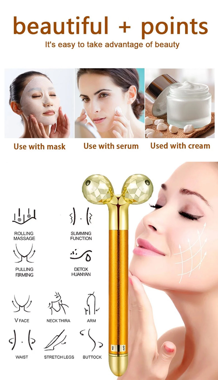 T Shape Electriac Beauty 3D Facial Massager for Face Beauty