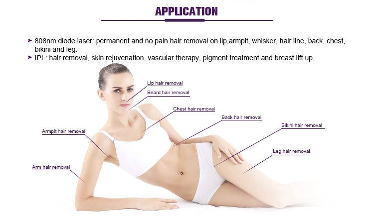 IPL+Diode Laser Multifunctional Beauty Equipment for No Pain Hair Removal