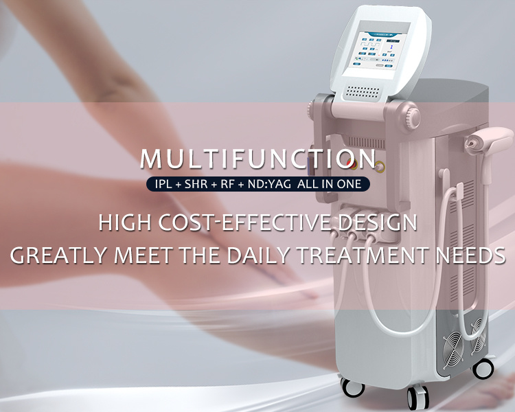 Multifunctional Beauty Instrument Hr+Elight+IPL Opt Super Hair Removal RF Light IPL Laser Machine