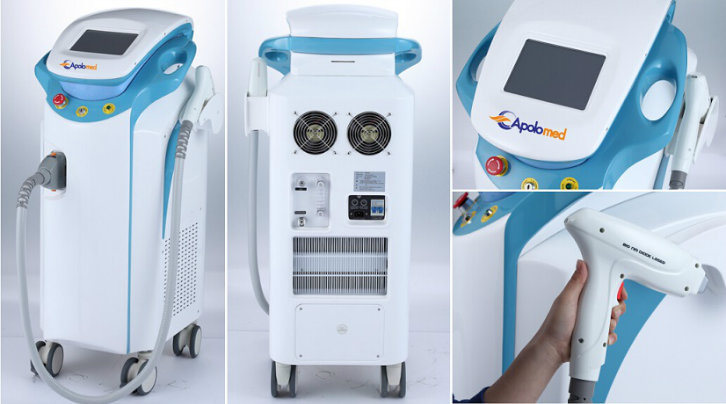 Stationary 808nm Diode Laser in Motion Painless Hair Removal Instrument- Med. Apolo HS-811