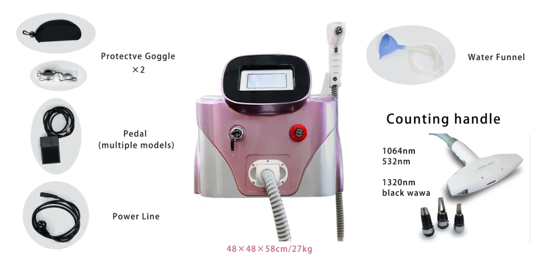 Multifunction Q-Switch ND YAG Laser Tattoo Removal Beauty Clinic Equipment