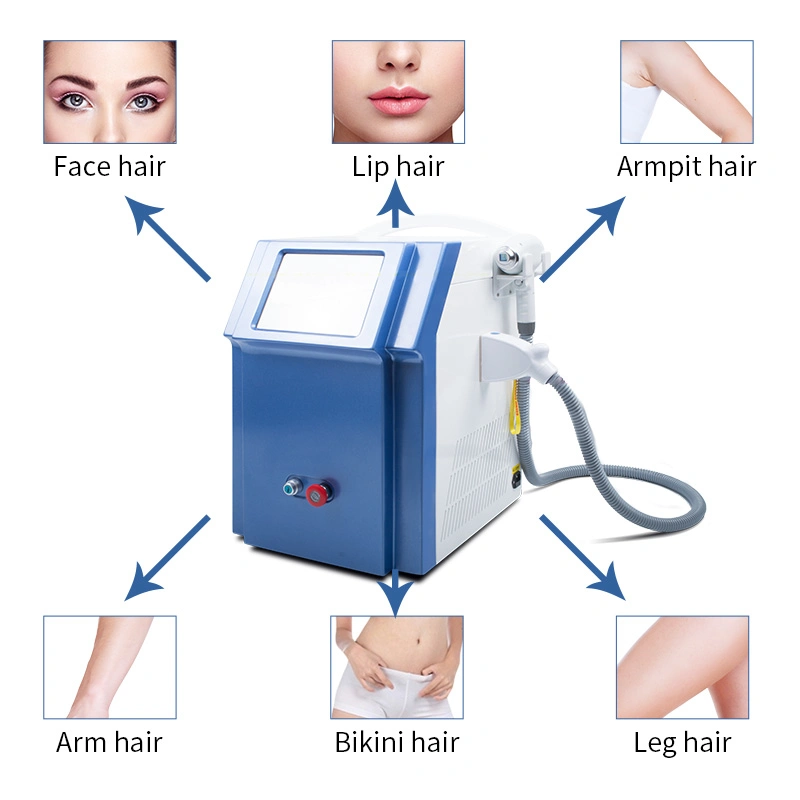 Portable High Power 808nm Diode Laser Hair Removal Salon Home Use Beauty Machine