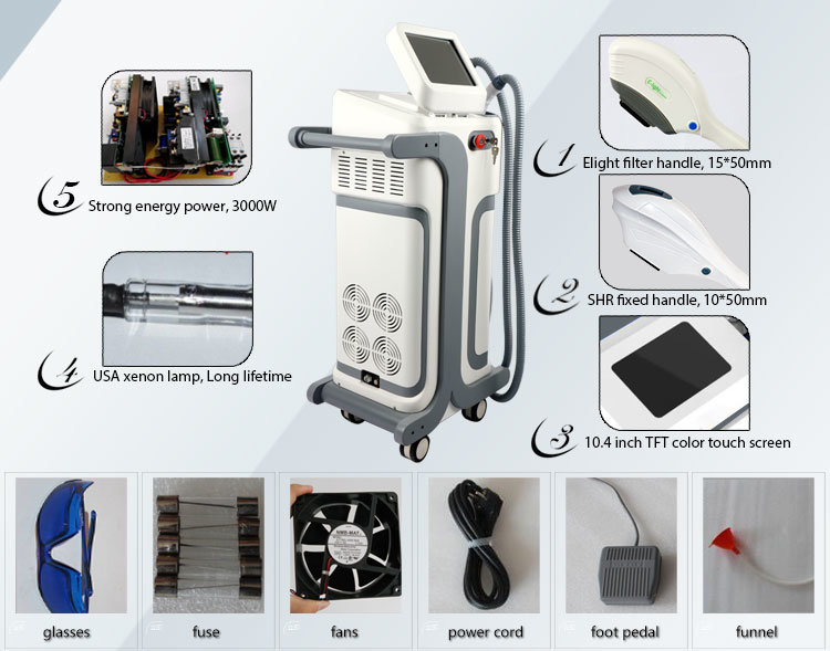 IPL Shr Laser Hair Removal Machine Skin Rejuvenation Machine