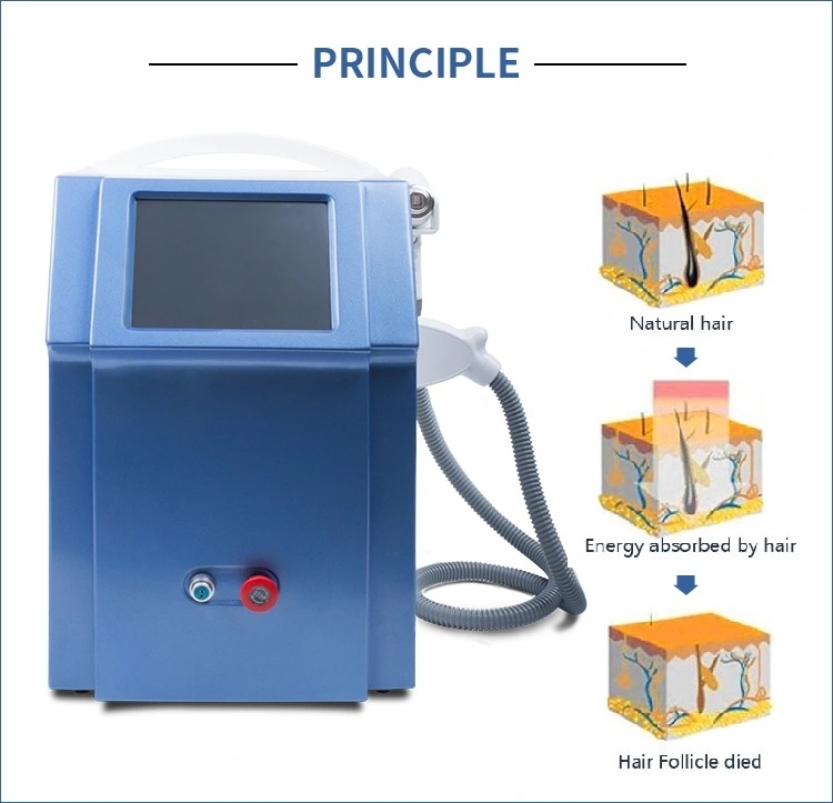 Portable 808nm Diode Laser Hair Removal Beauty Equipment