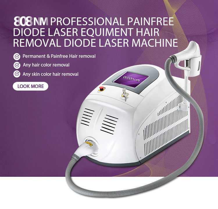 808nm Permanent Hair Removal Diode Laser Beauty Device/ Machine