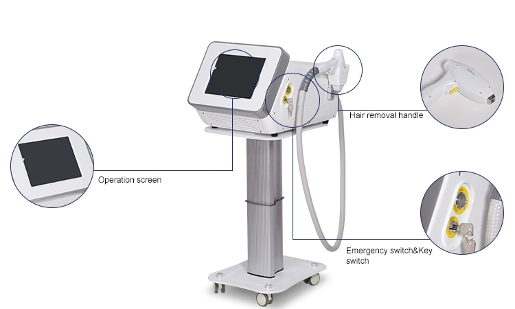 Newest 808nm Diode Laser Permanent Hair Removal Laser Beauty Machine for Fast Painless Hair Removal
