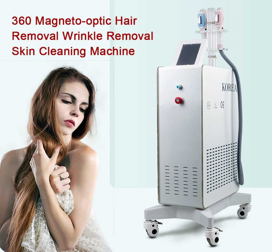 Double Handle Multifunction 360 Magneto-Optic Shr Hair Removal Beauty Machine