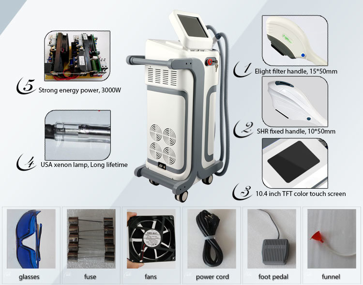 2021 New Permanent Painless Shr IPL Laser Hair Removal Beauty Machine