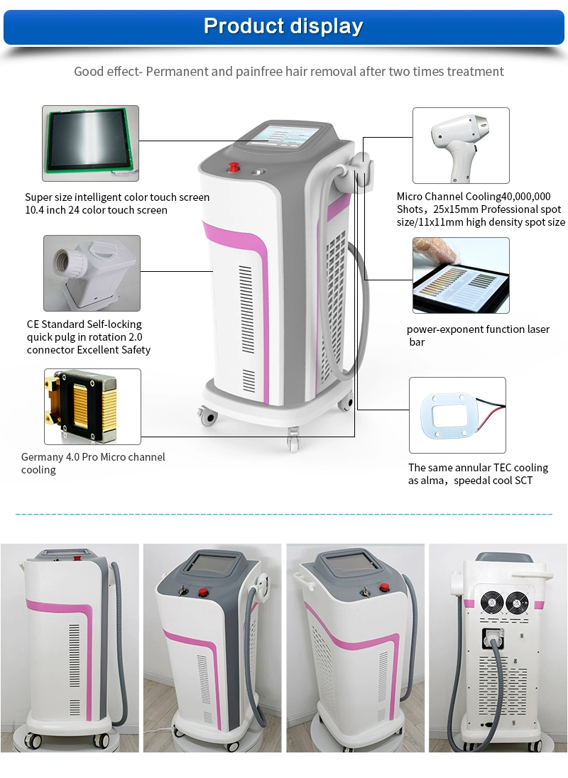 808 Nm Laser Hair Removal Machine Soprano Ice Platinum Diode Laser