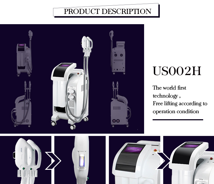 Multi-Functional 4h Elight+IPL+RF+YAG Beard Hair Removal IPL Laser Beauty Machine