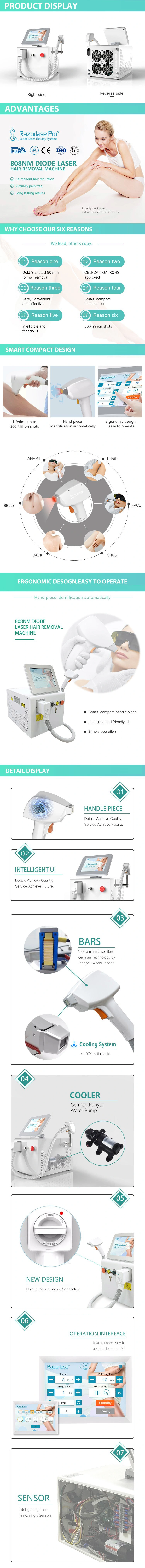 Portable 808nm Laser Diode/Laser Diode/Lightsheer Diode Laser