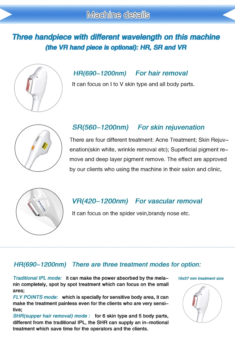 SPA Equipment IPL Handles Big Spots IPL Opt Shr Equipment From Beijing