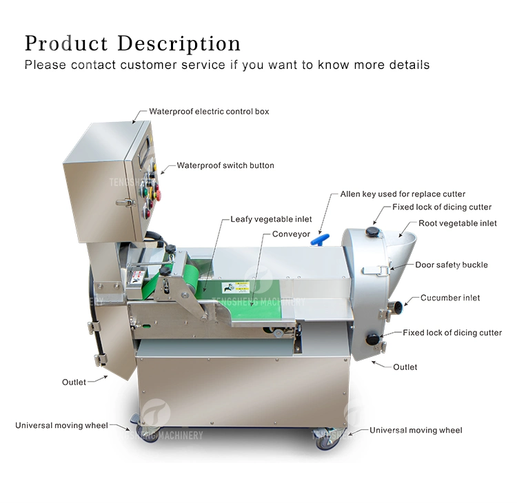 Electric Multifunction Cabbage Cutter Commercial Stainless Steel Double-End Cutting Machine (TS-Q118)