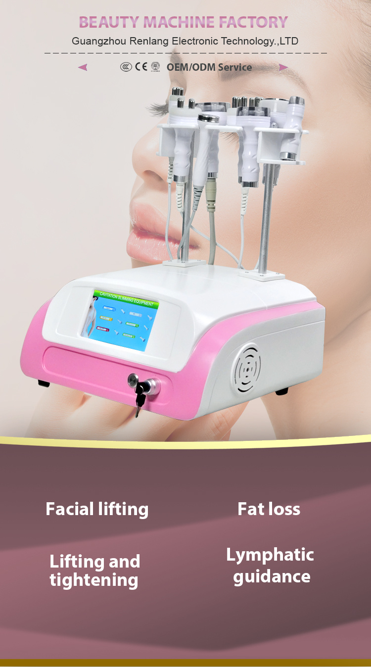 8 Handles RF Cavitation Vacuum Ultrasonic Weight Loss Beauty Machine for Body Slimming