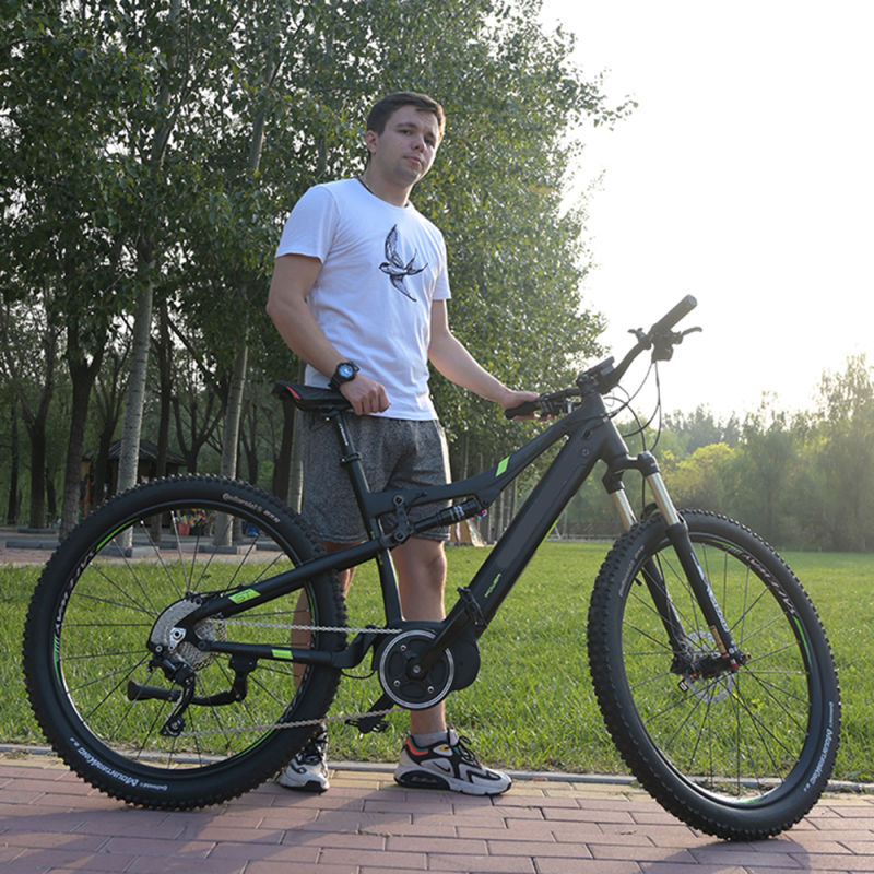 Cheap Carbon Full Suspecsion Importer Electric E Bike Mountain Bike