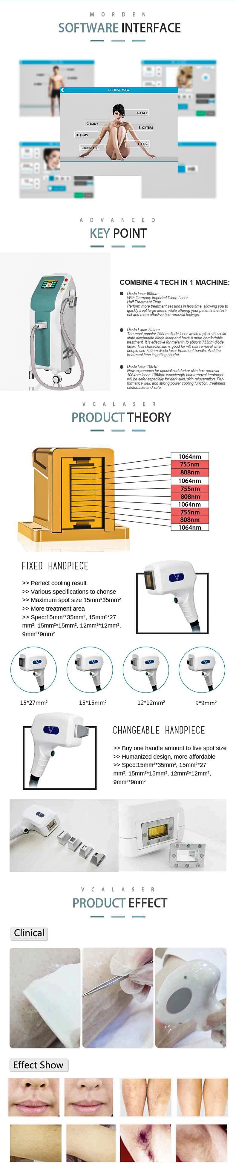 Latest 3 Years Warranty Diode Laser 808 Hair Removal Beauty Medical Equipment