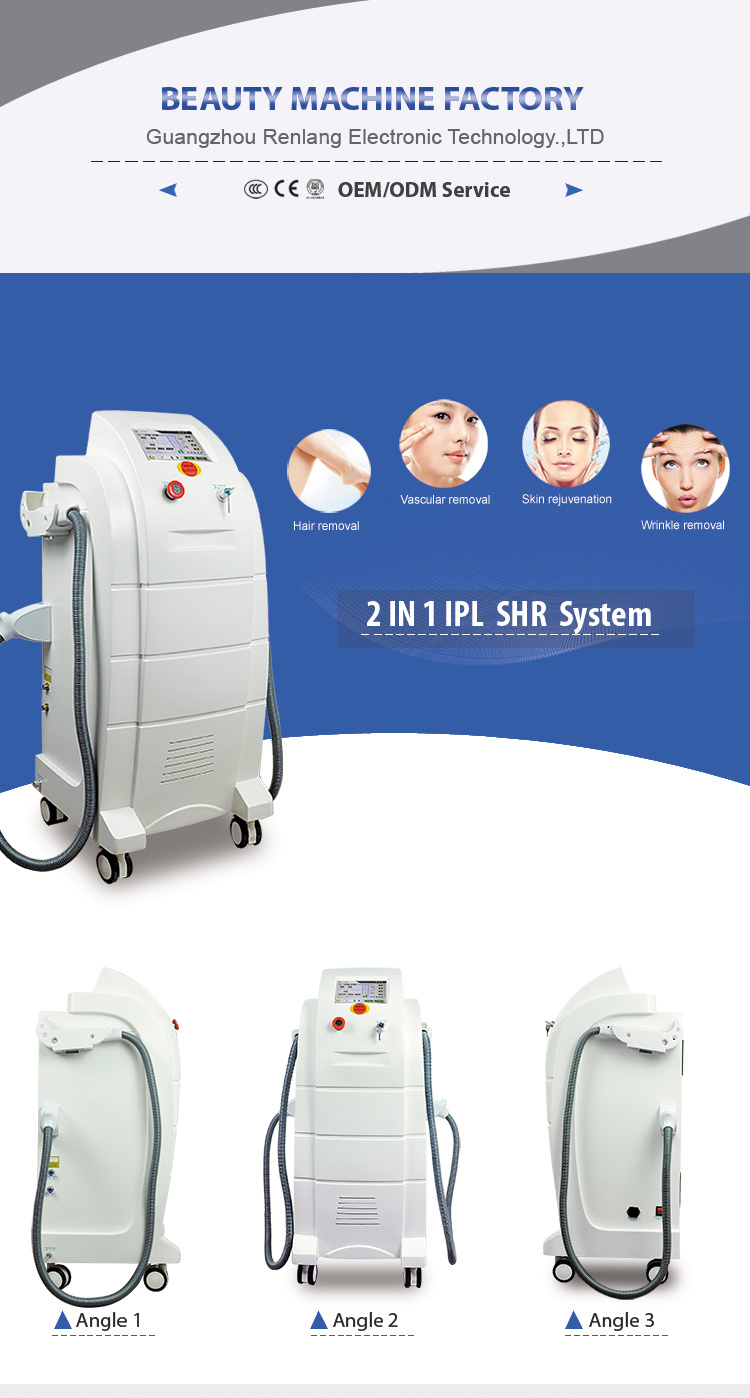 Painless Opt Shr IPL Permanent Hair Removal Machine for Vascular Removal