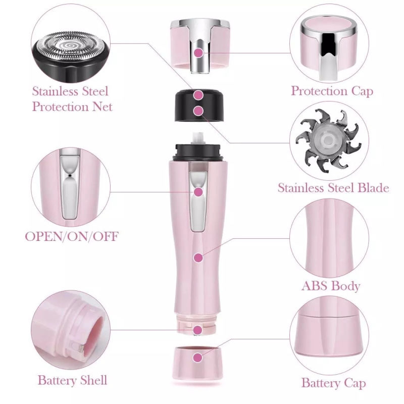 Painless Electric Lady Shaver Epilator for Lip Chin Cheek Peach Fuzz