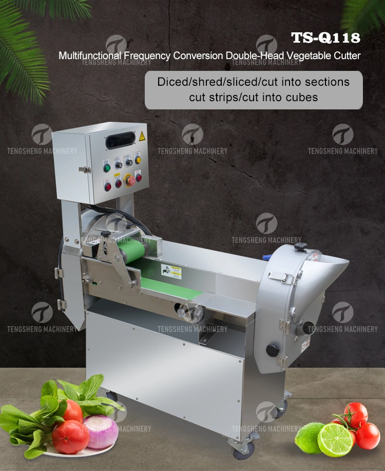 Multifunction Vegetable Fruit Cutter/ Double Head Cutting Slicing Shredding Dicing Machine (TS-Q118)