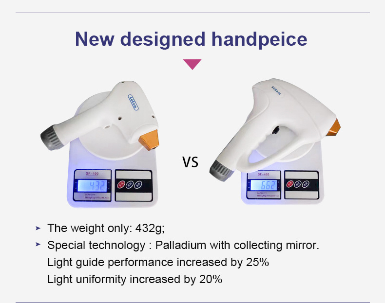 3 Mixed Wavelength 755/808/1064 New Designed Handpiece Diode Laser Hair Removal Machine