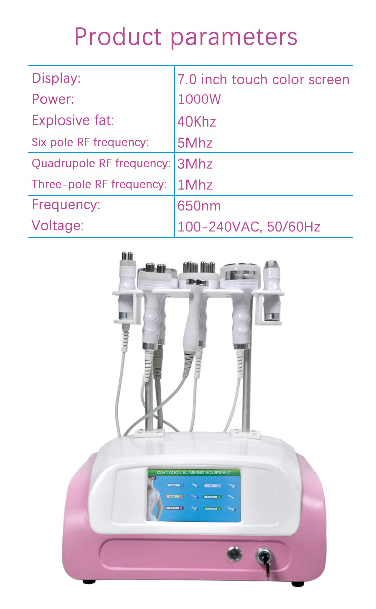Portable Liposuction Ultrasonic Cavitation Tripolar RF Slimming Beauty Machine