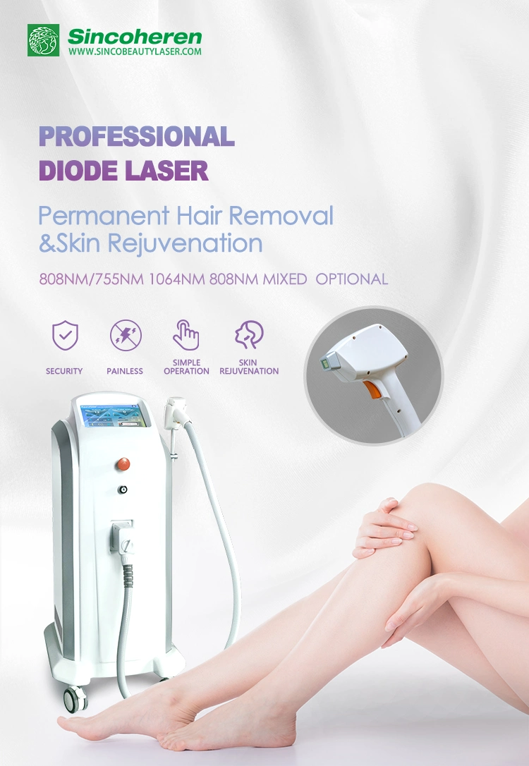 Big Spot Size 808nm Diode Laser Hair Removal Machine