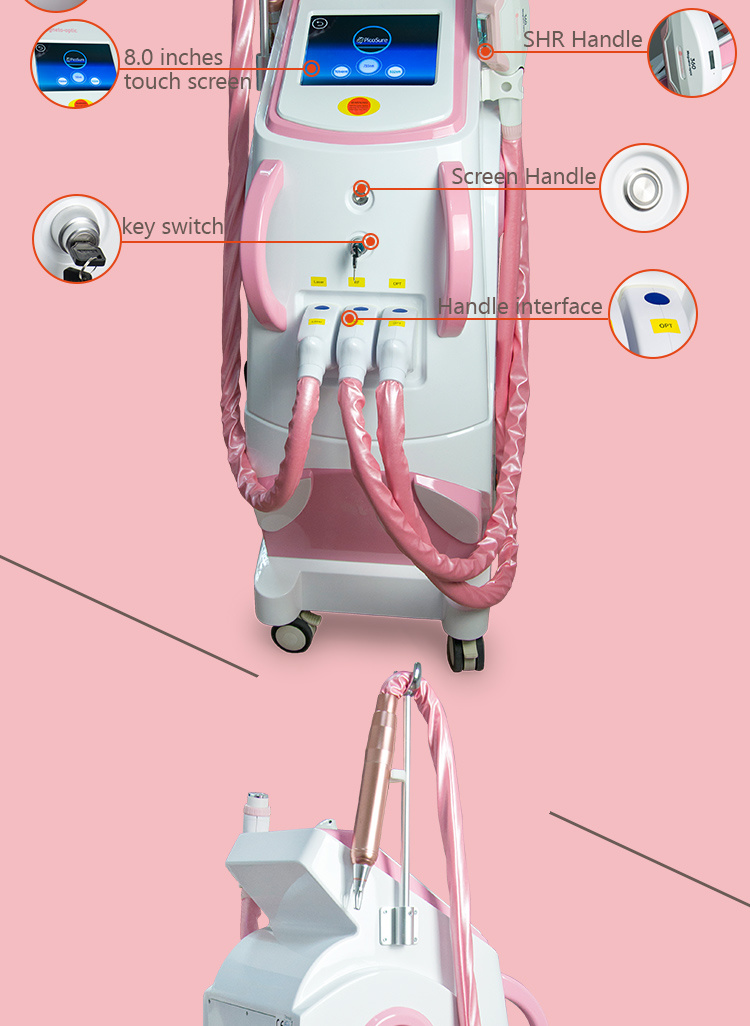 Renlang Multifunction Shr+Elight+IPL Opt Super Hair Removal RF E Light IPL Laser Machine