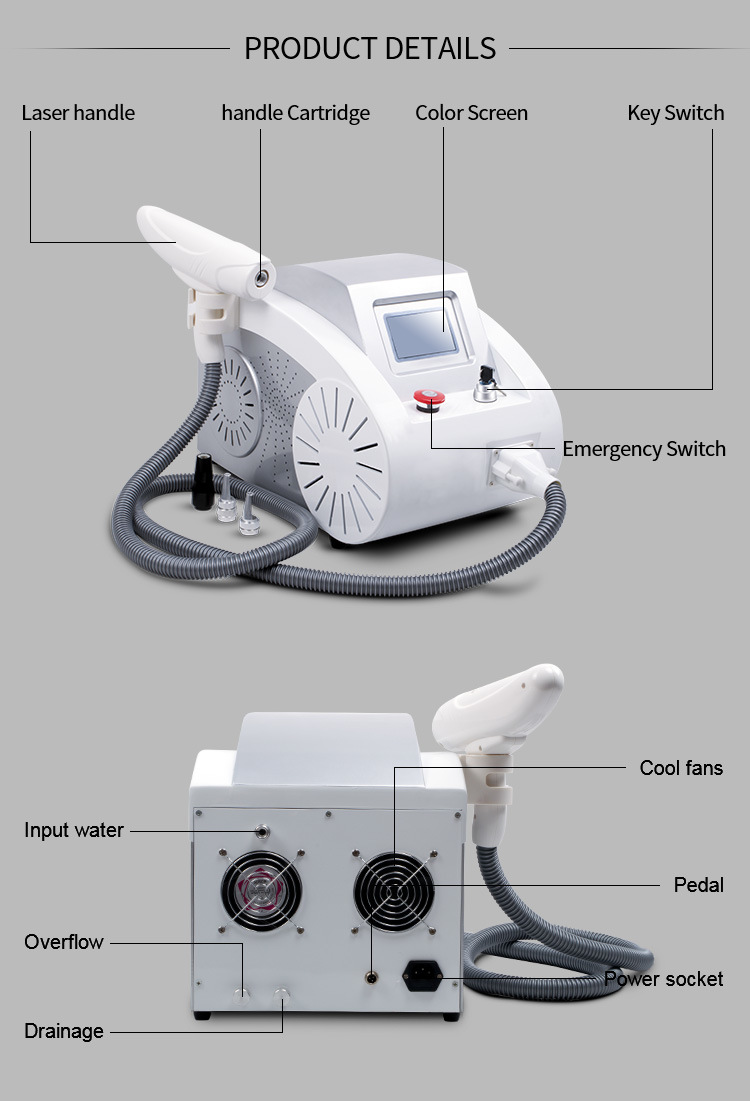 Powerful Multifunction ND-YAG Laser Machine for Tattoo Removal