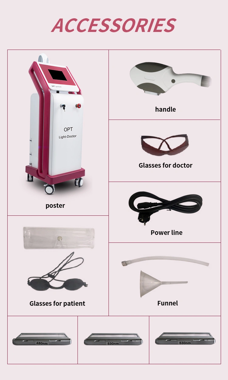 Opt+IPL+Elight+Shr Red Vascular Removal Hair Removal Skin Management Equipment