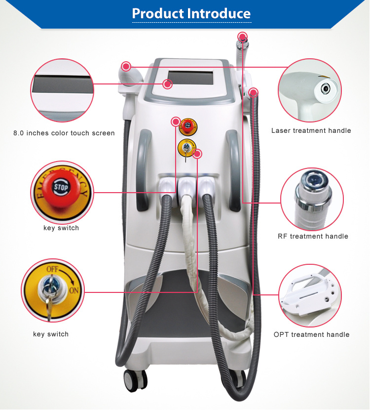 Hot Seller Beauty Machine Elight Shr Hair Removal IPL RF Laser 3 in 1