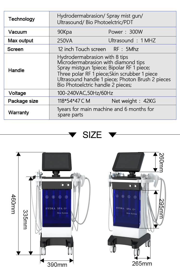 Multi-Functional Skin Care Facial Beauty Equipment Hydrafacial Hydro Facial Machine