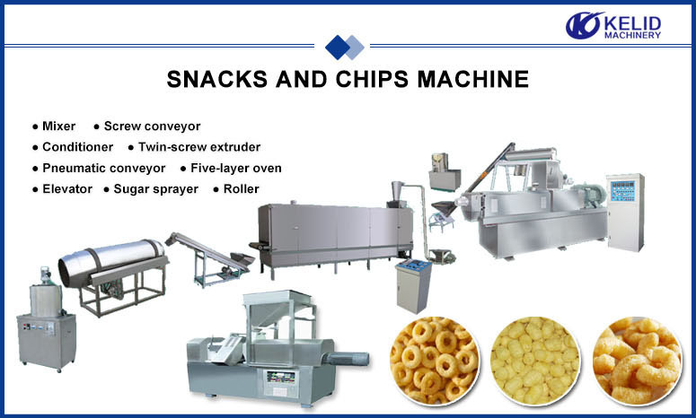 Multifunctional Popular Automatic Puffed Snacks Machine