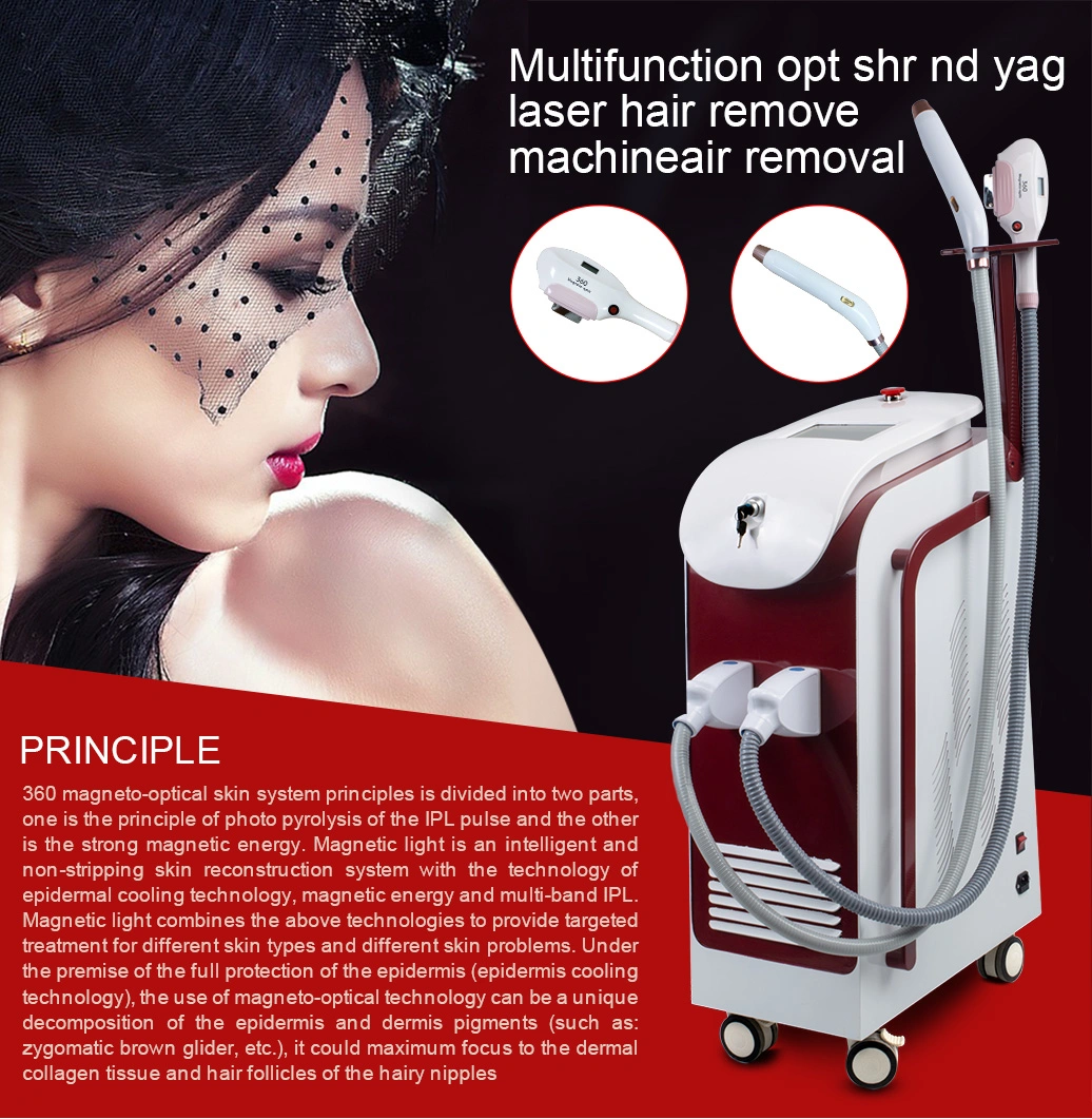 Safe Treatment Opt Shr ND YAG Laser Hair Removal Machine Skin Care Laser Removal Beauty Machine