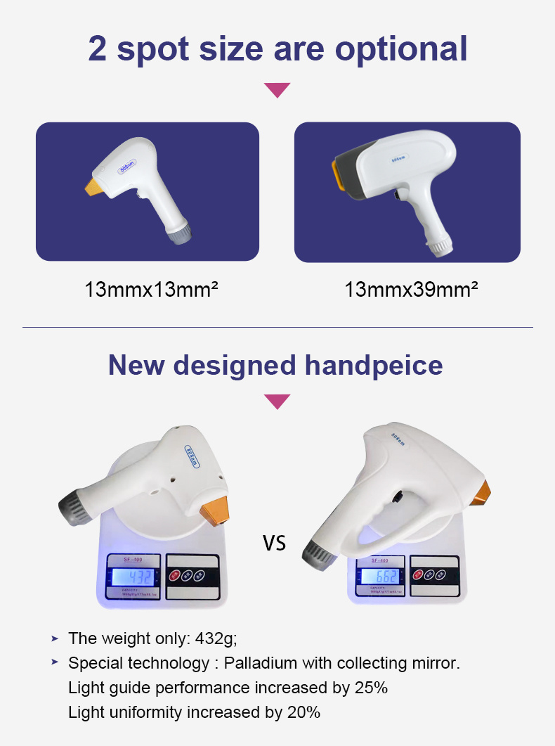 Newest Diode Laser Hair Removal Machine for Beauty SPA Body Hair Diode Laser Hair Removal