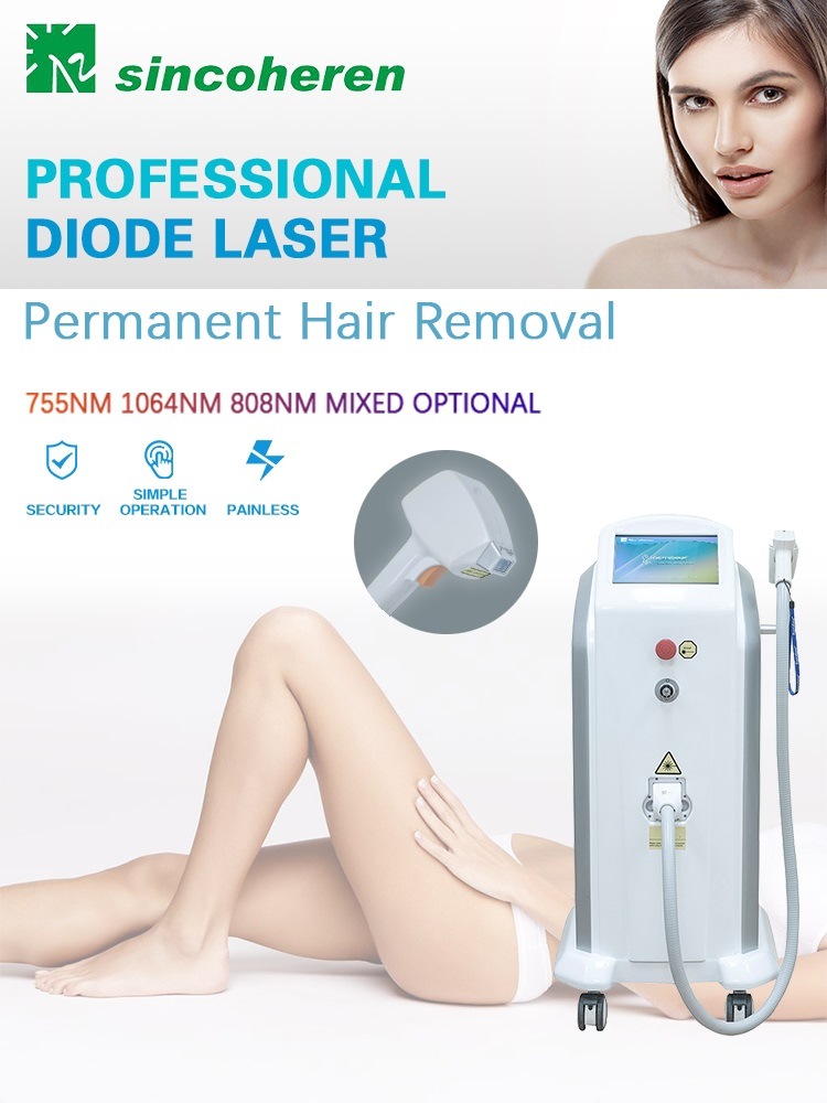 Alexandrite Laser 755nm 808nm 1064nm Hair Removal Laser Equipment