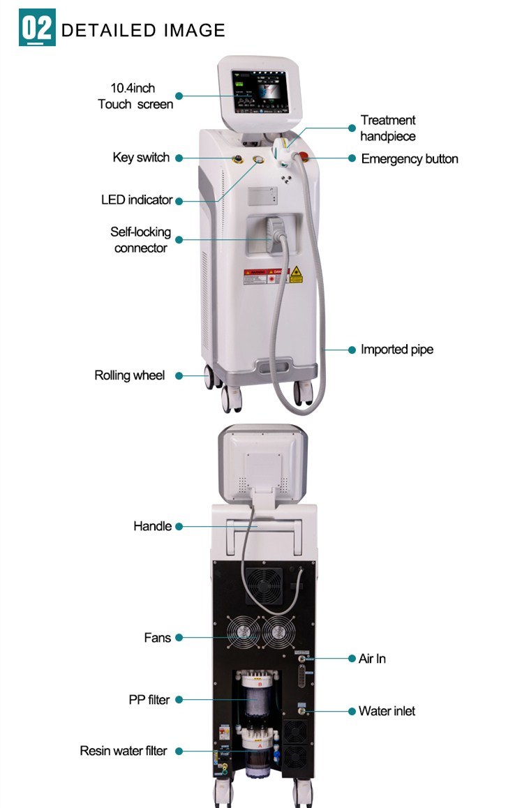 808nm Diode Laser for Hair Removal with TUV Ce Approved