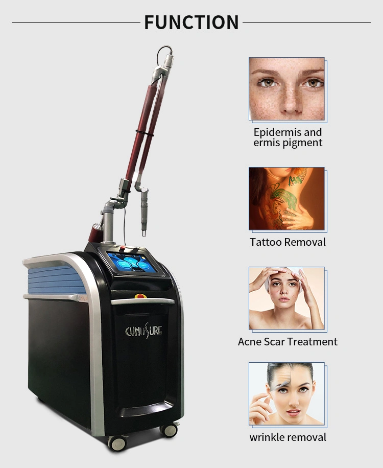 Q Switch Picosecond Laser Tatto Removal Diode Laser Beauty Machine 1064 532 755nm